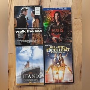 Walk the Line, Elvis, Titanic, Bill & Ted's Excellent Adventure DVD Set